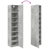 Armoire de rangement mince gris béton 45x42,5x225 cm