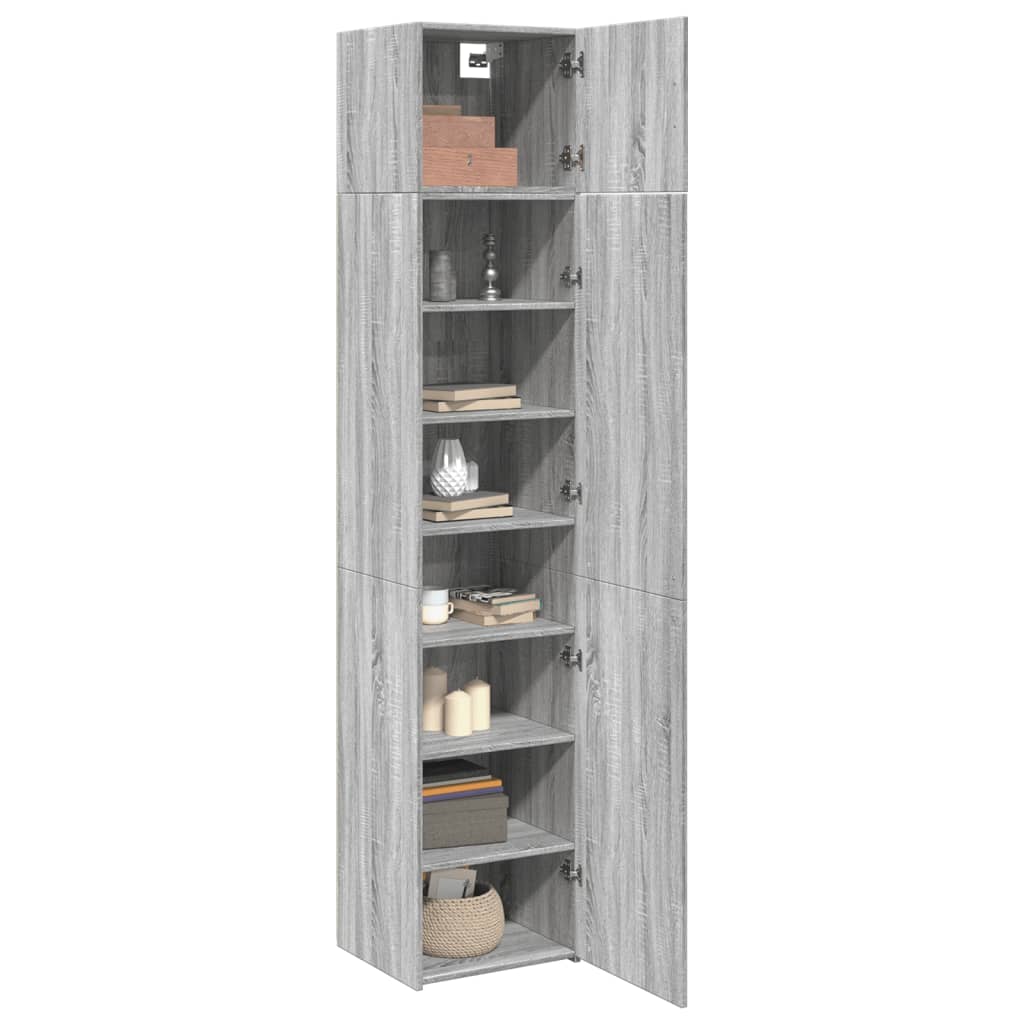 Armoire de rangement mince sonoma gris 45x42,5x225 cm