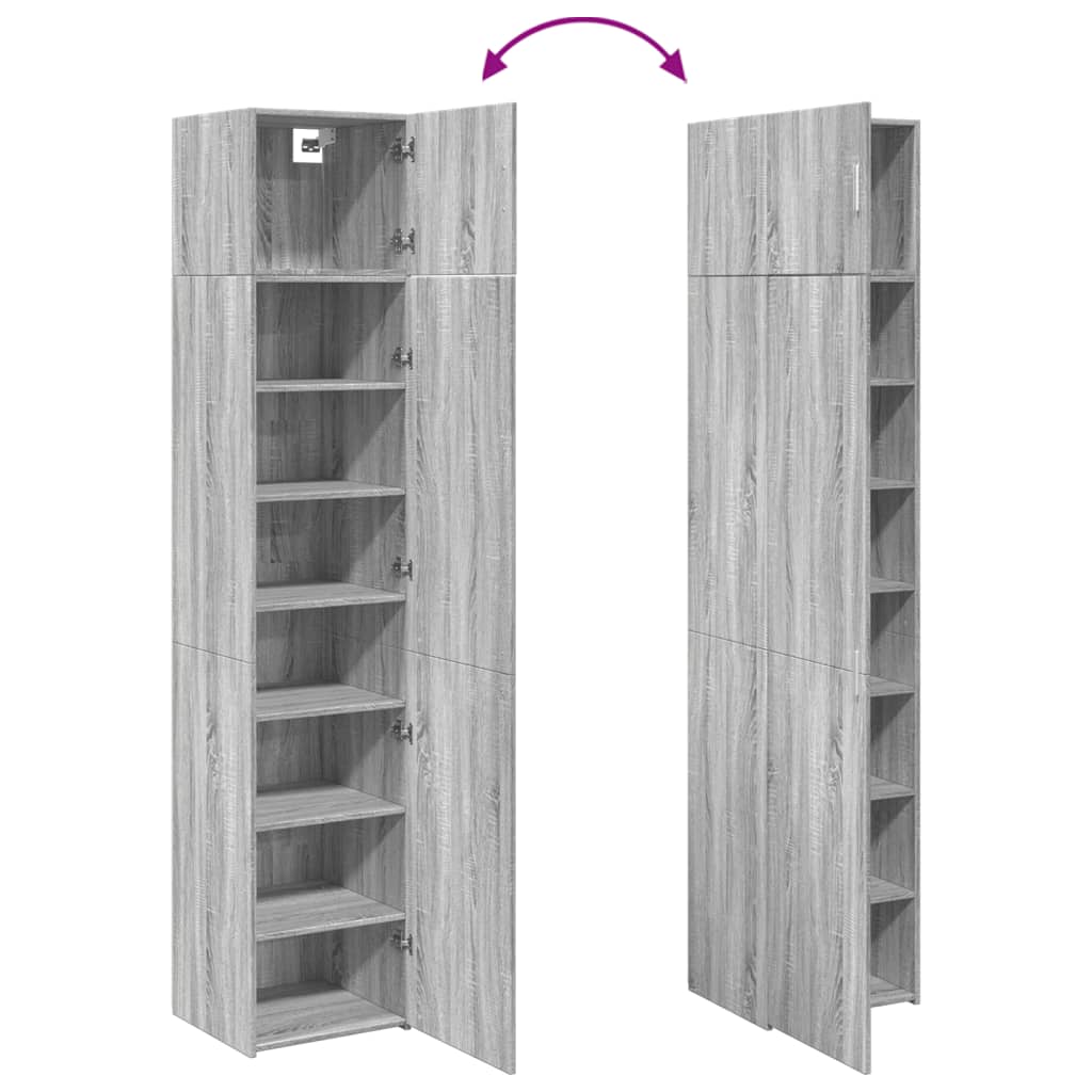 Armoire de rangement mince sonoma gris 45x42,5x225 cm