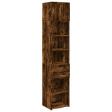 Armoire de rangement mince chêne fumé 45x42,5x225 cm