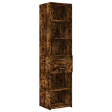 Armoire de rangement mince chêne fumé 45x42,5x225 cm