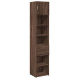 Armoire de rangement mince chêne marron 45x42,5x225 cm