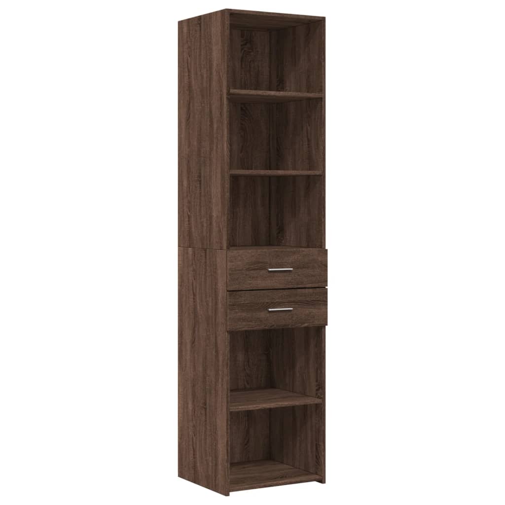 Armoire de rangement mince chêne marron 45x42,5x225 cm