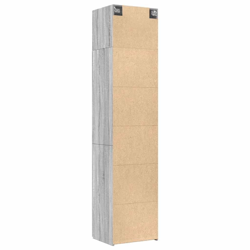 Armoire de rangement mince sonoma gris 50x42,5x225 cm