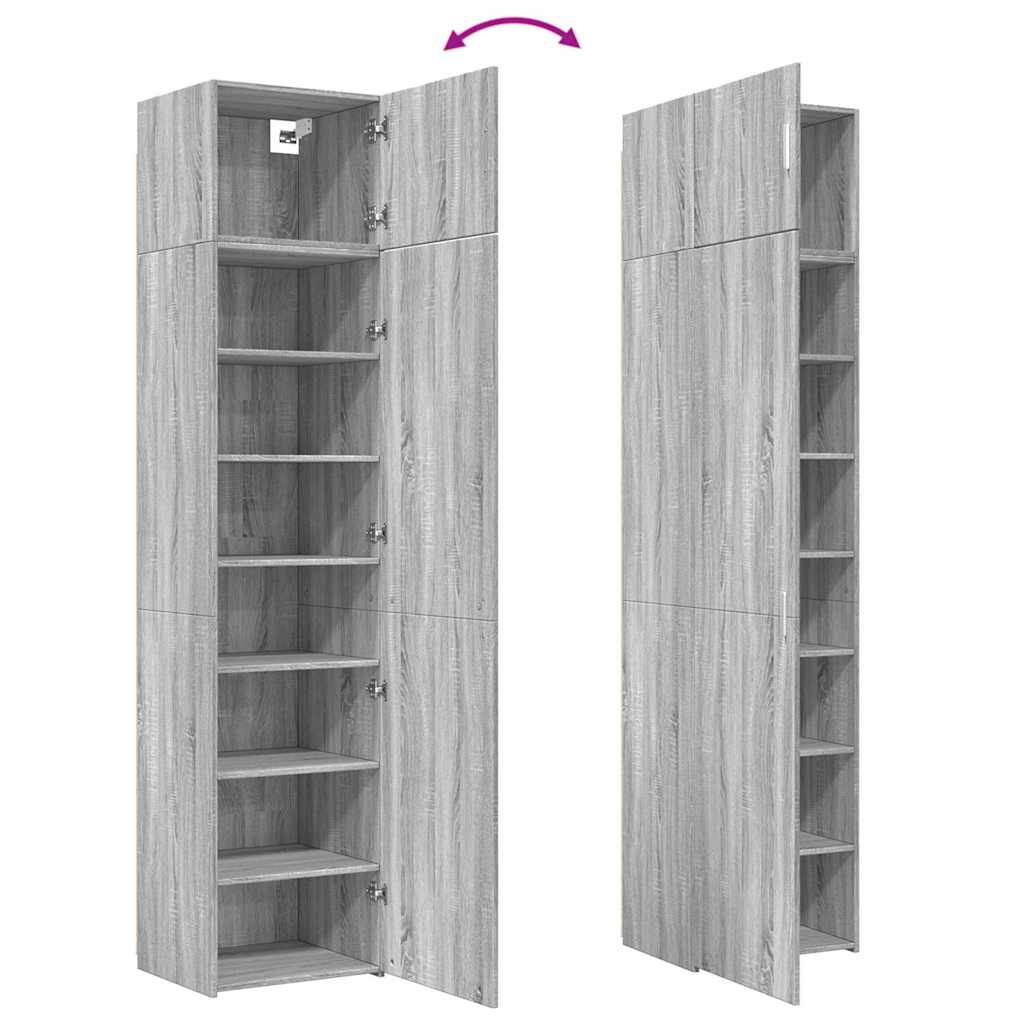 Armoire de rangement mince sonoma gris 50x42,5x225 cm