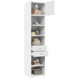 Armoire de rangement mince blanc 50x42,5x225 cm