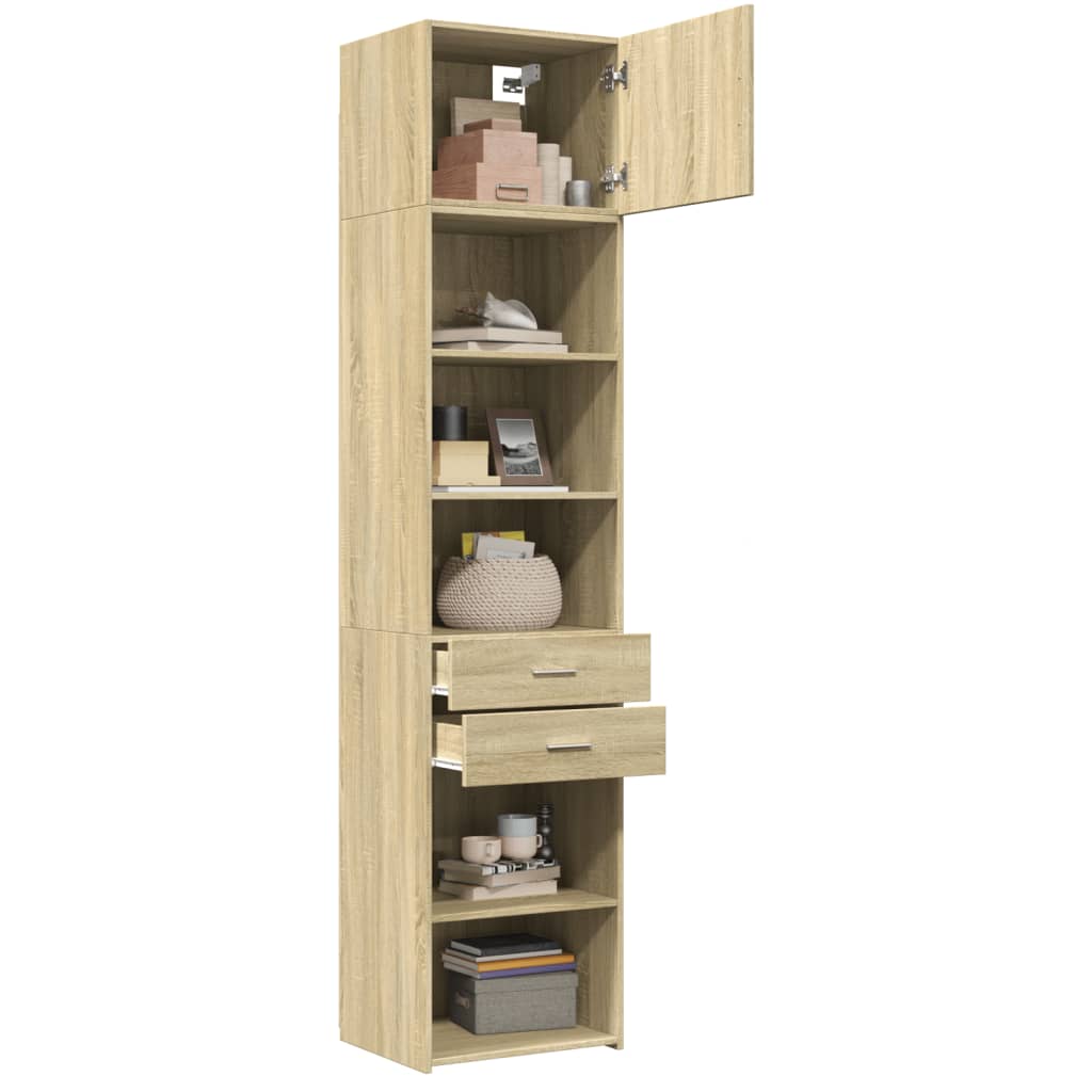 Armoire de rangement mince chêne sonoma 50x42,5x225 cm