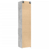 Armoire de rangement mince gris béton 50x42,5x225 cm