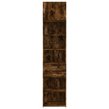 Armoire de rangement mince chêne fumé 50x42,5x225 cm