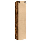 Armoire de rangement mince chêne fumé 50x42,5x225 cm