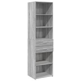 Armoire de rangement mince sonoma gris 50x42,5x225 cm