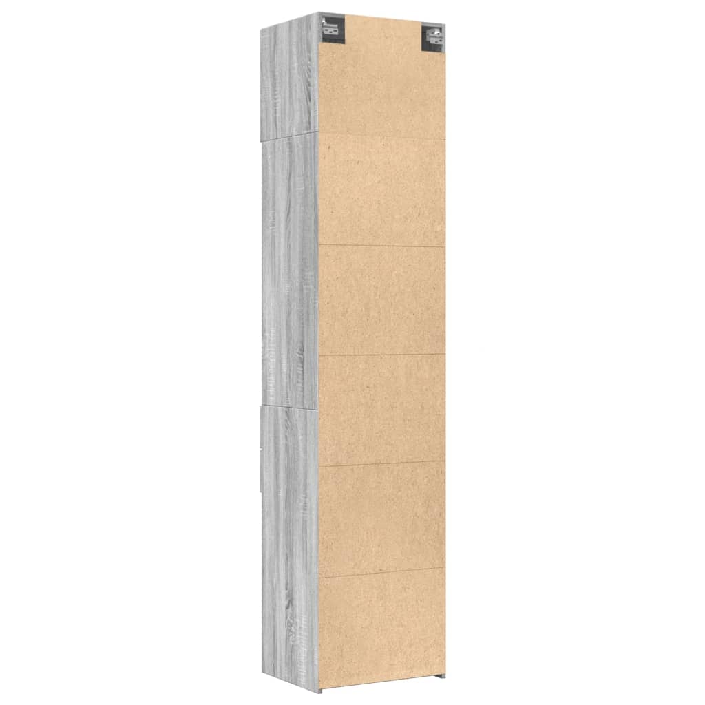 Armoire de rangement mince sonoma gris 50x42,5x225 cm