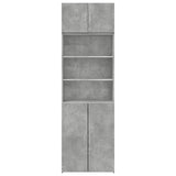 Armoire de rangement gris béton 70x42,5x225cm bois d'ingénierie