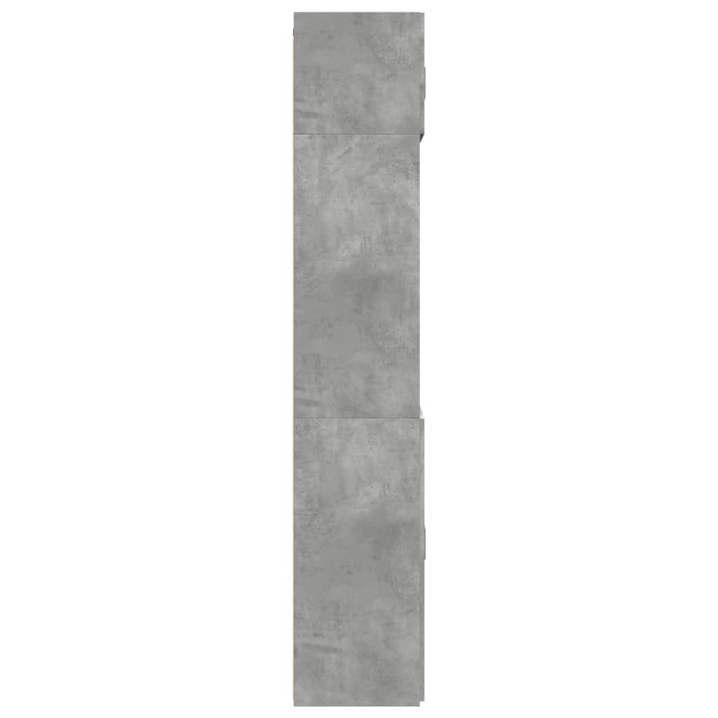 Armoire de rangement gris béton 70x42,5x225cm bois d'ingénierie