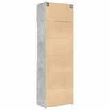 Armoire de rangement gris béton 70x42,5x225cm bois d'ingénierie