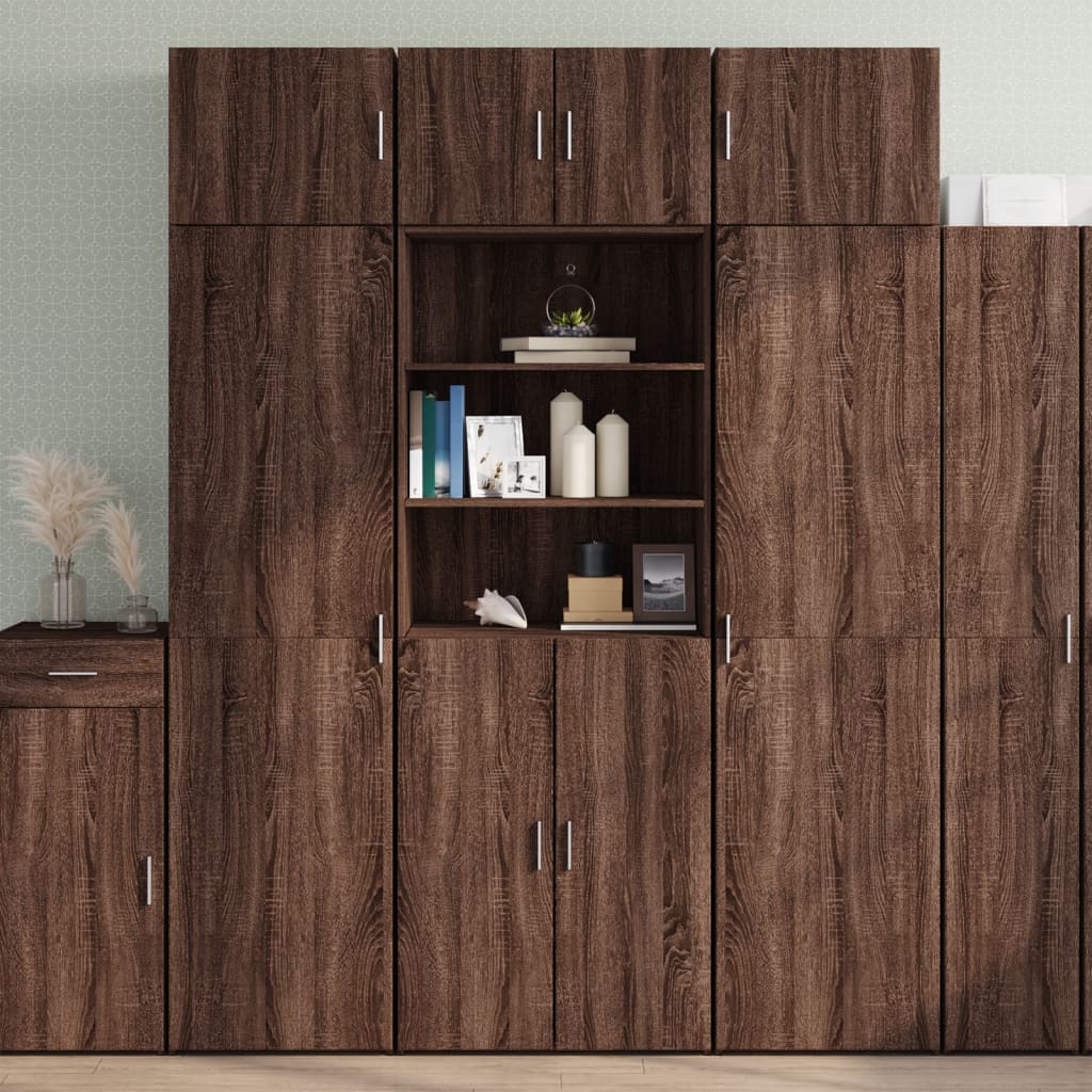 Armoire de rangement chêne brun 70x42,5x225cm bois d'ingénierie