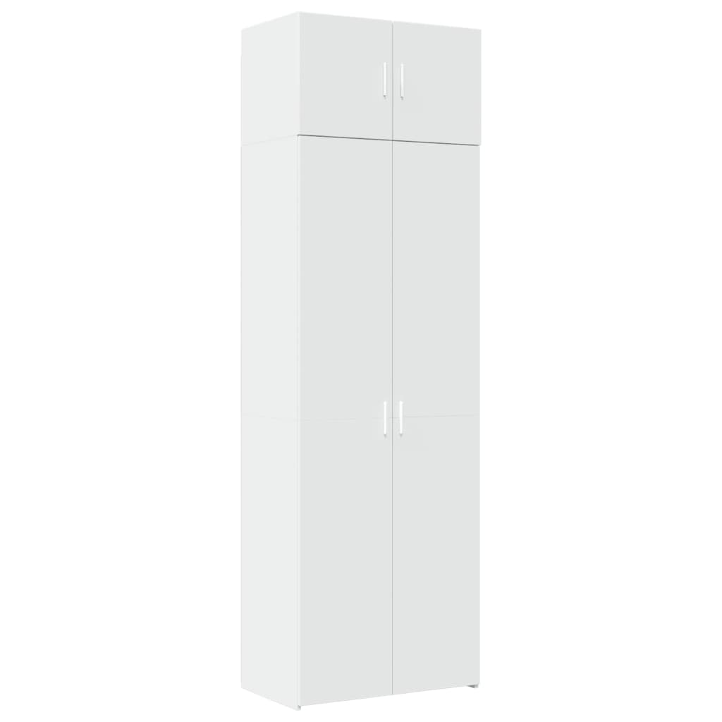 Armoire de rangement blanc 70x42,5x225 cm bois d'ingénierie