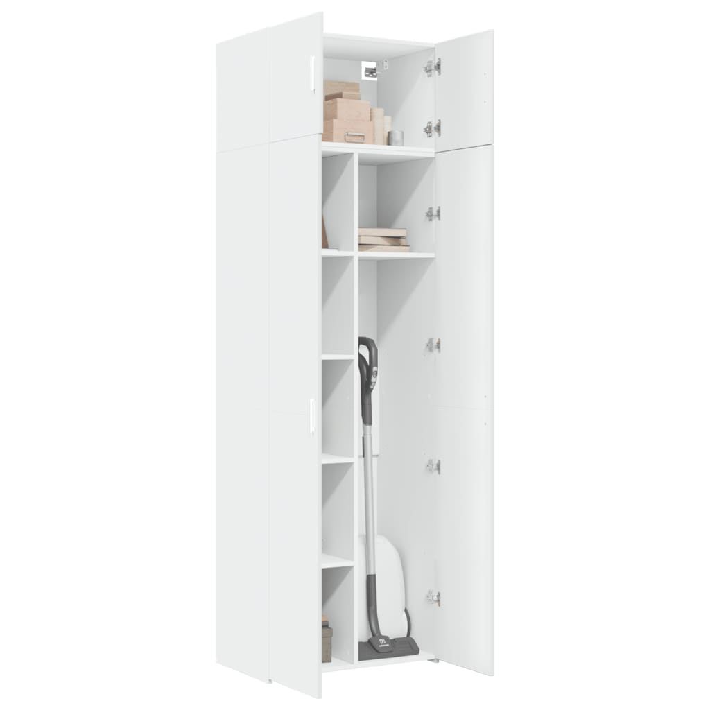 Armoire de rangement blanc 70x42,5x225 cm bois d'ingénierie