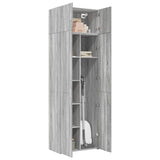 Armoire de rangement sonoma gris 70x42,5x225 cm