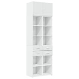 Armoire de rangement blanc 70x42,5x225 cm bois d'ingénierie