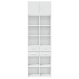 Armoire de rangement blanc 70x42,5x225 cm bois d'ingénierie