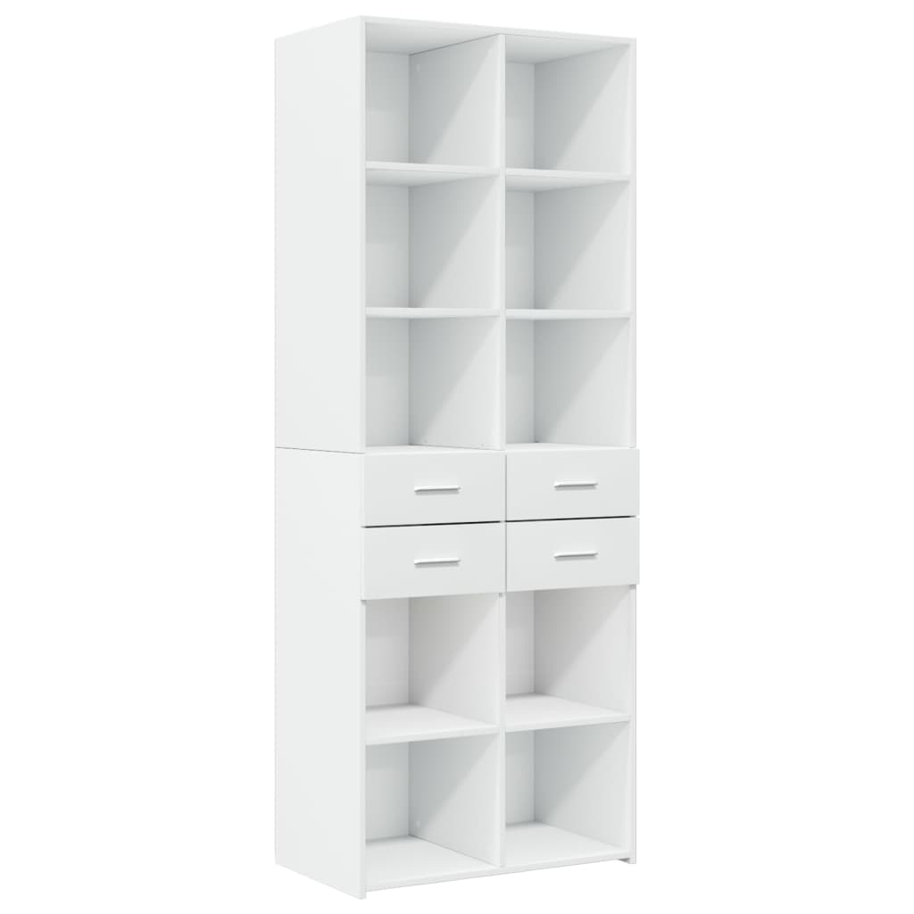 Armoire de rangement blanc 70x42,5x225 cm bois d'ingénierie