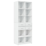 Armoire de rangement blanc 70x42,5x225 cm bois d'ingénierie