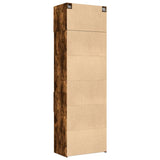 Armoire de rangement chêne fumé 70x42,5x225cm bois d'ingénierie