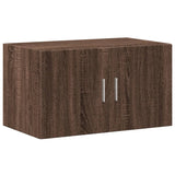 Brown oak storage cabinet 70x42.5x225cm engineered wood