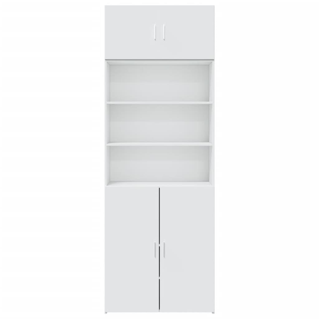 Armoire de rangement blanc 80x42,5x225 cm bois d'ingénierie