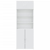 Armoire de rangement blanc 80x42,5x225 cm bois d'ingénierie