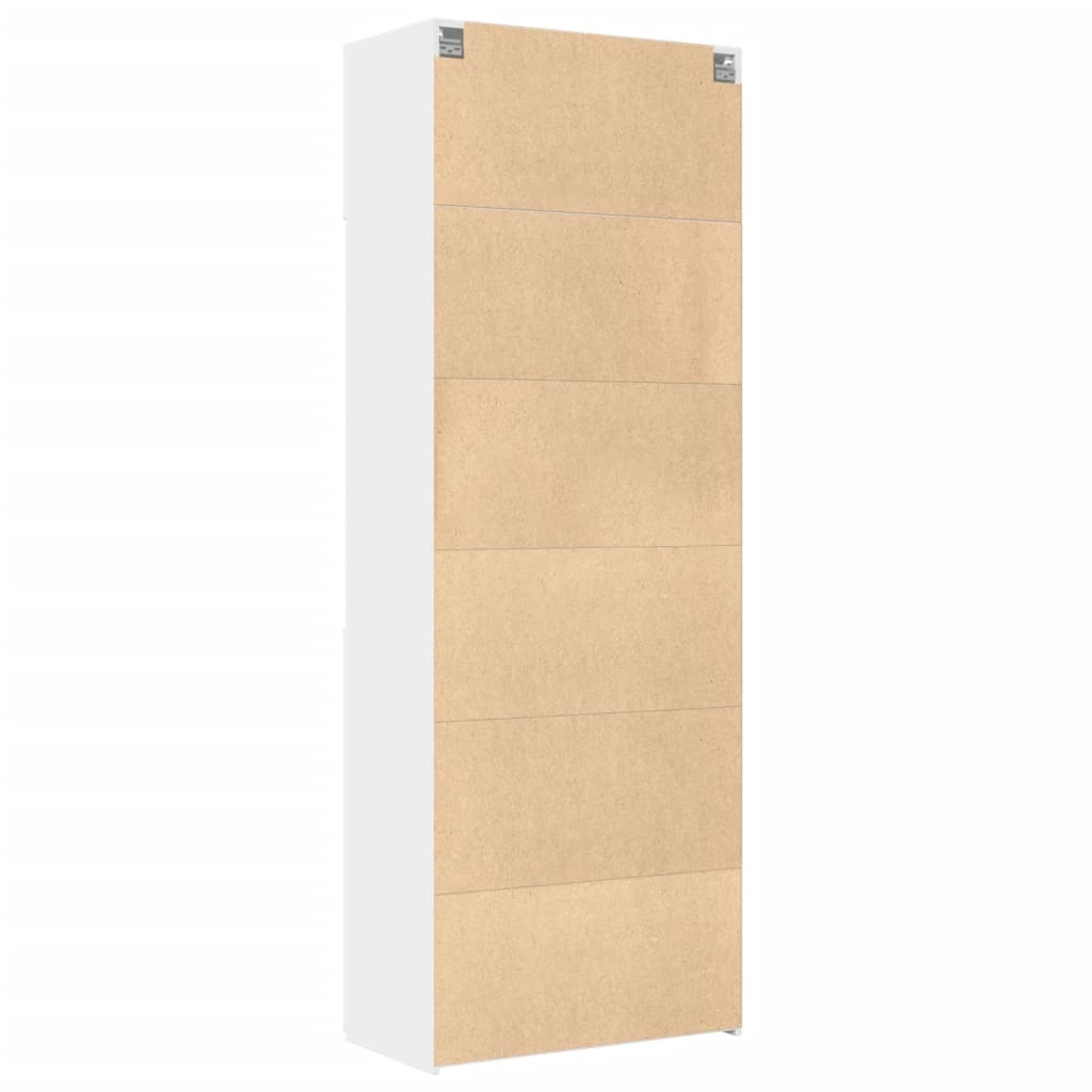 Armoire de rangement blanc 80x42,5x225 cm bois d'ingénierie