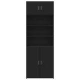 Armoire de rangement noir 80x42,5x225 cm bois d'ingénierie