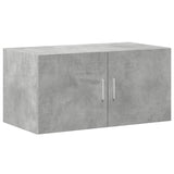 Armoire de rangement gris béton 80x42,5x225cm bois d'ingénierie