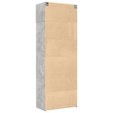 Armoire de rangement gris béton 80x42,5x225cm bois d'ingénierie