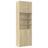 Hohes Sideboard aus Sonoma-Eiche, 80 x 42,5 x 249 cm, Holzwerkstoff