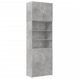 Concrete gray high sideboard 80x42.5x249 cm engineered wood