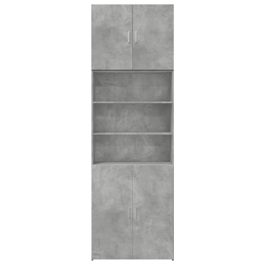 Concrete gray high sideboard 80x42.5x249 cm engineered wood