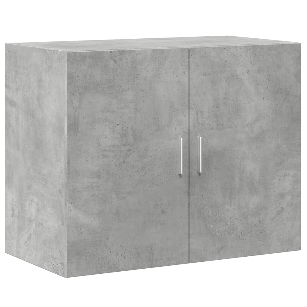 Concrete gray high sideboard 80x42.5x249 cm engineered wood