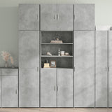 Concrete gray high sideboard 80x42.5x249 cm engineered wood