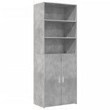 Concrete gray high sideboard 70x42.5x185 cm engineered wood