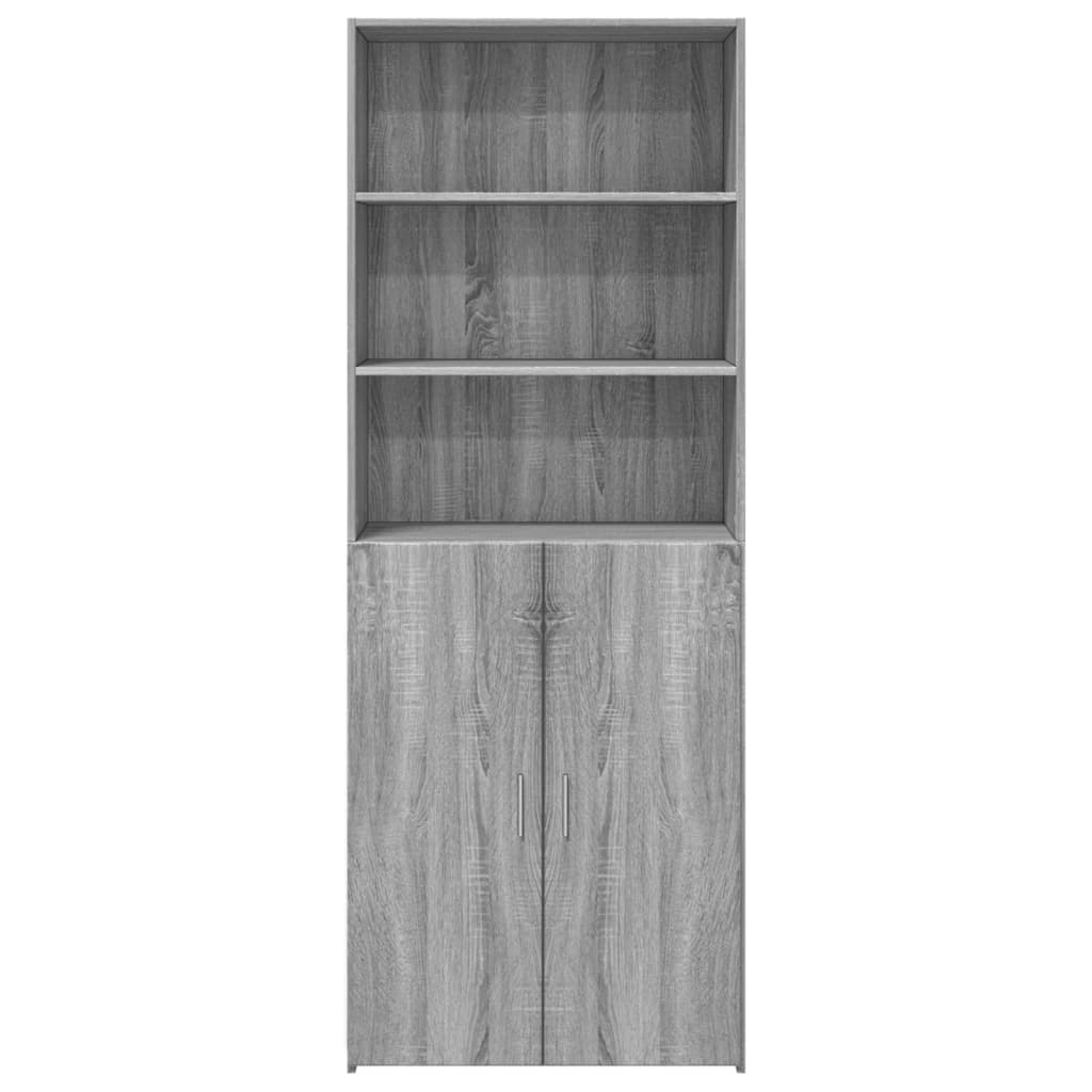 Sonoma hohes Sideboard grau 70x42,5x185 cm, Holzwerkstoff