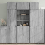 Sonoma hohes Sideboard grau 70x42,5x185 cm, Holzwerkstoff