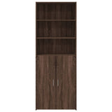 High sideboard brown oak 70x42.5x185 cm engineered wood