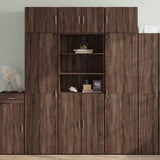 High sideboard brown oak 70x42.5x185 cm engineered wood