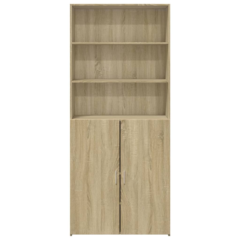 Buffet haut chêne sonoma 80x42,5x185 cm bois d'ingénierie