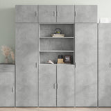 Concrete gray high sideboard 80x42.5x185 cm engineered wood