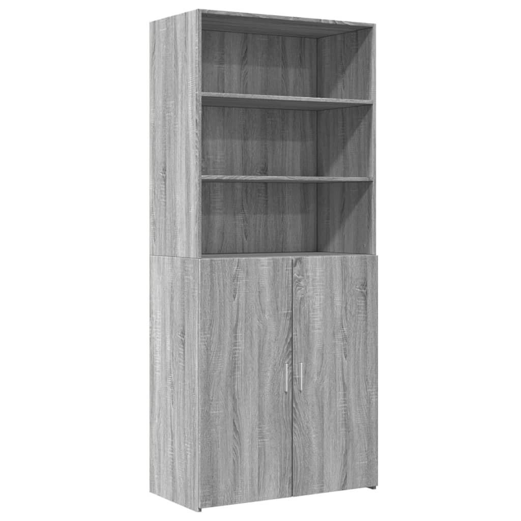 Buffet haut sonoma gris 80x42,5x185 cm bois d'ingénierie