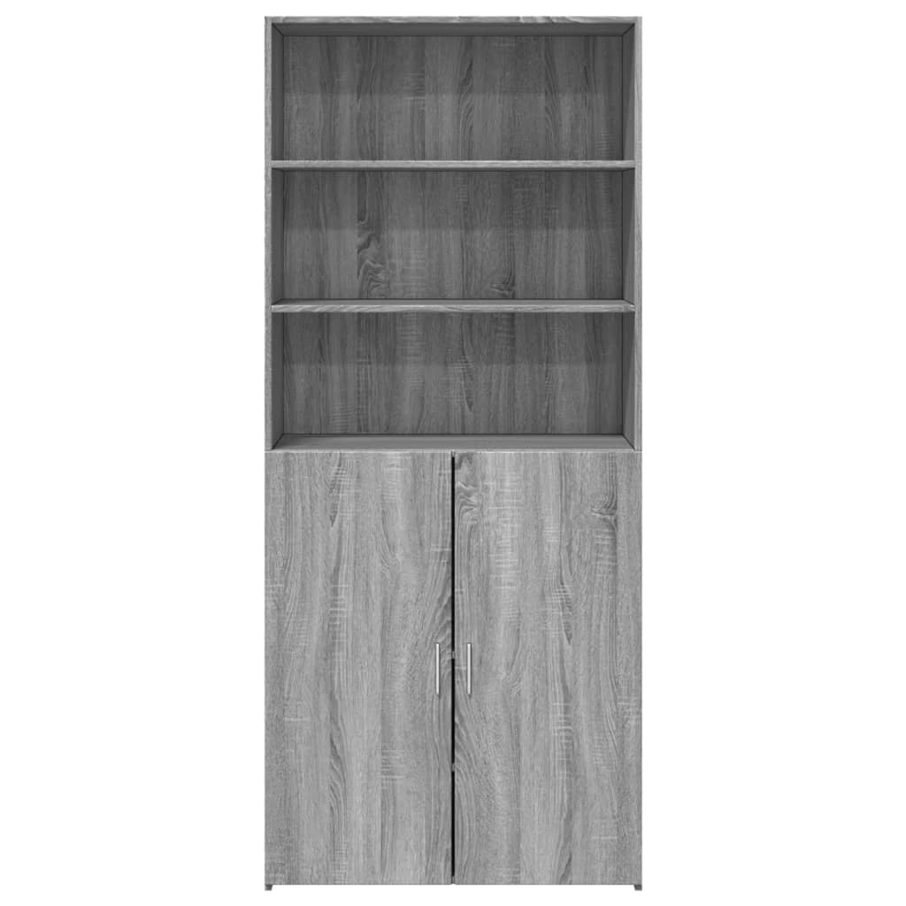 Buffet haut sonoma gris 80x42,5x185 cm bois d'ingénierie