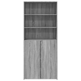 Buffet haut sonoma gris 80x42,5x185 cm bois d'ingénierie